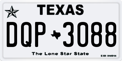 TX license plate DQP3088