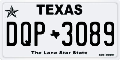 TX license plate DQP3089