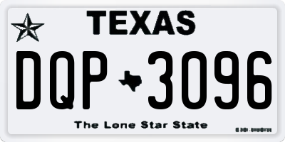 TX license plate DQP3096