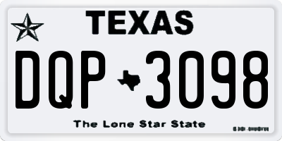 TX license plate DQP3098