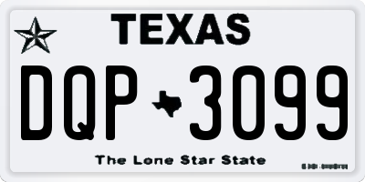 TX license plate DQP3099