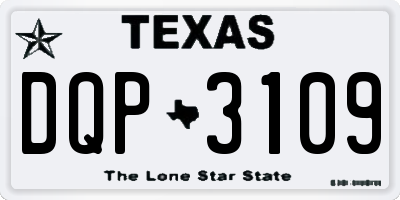 TX license plate DQP3109