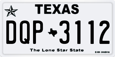 TX license plate DQP3112