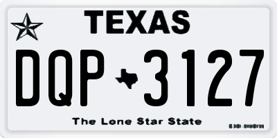 TX license plate DQP3127