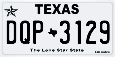 TX license plate DQP3129