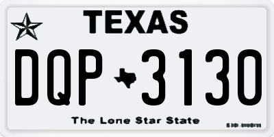 TX license plate DQP3130