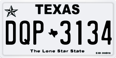 TX license plate DQP3134