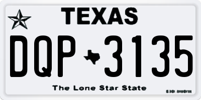 TX license plate DQP3135