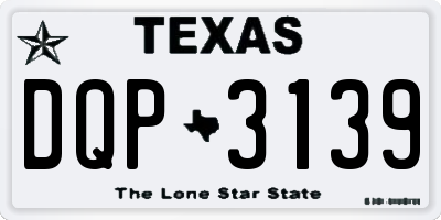 TX license plate DQP3139