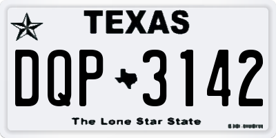 TX license plate DQP3142