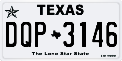 TX license plate DQP3146