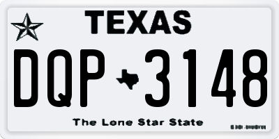 TX license plate DQP3148