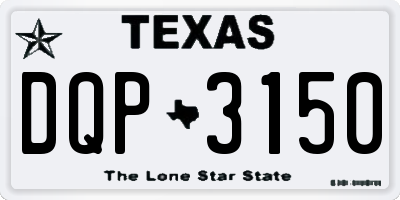 TX license plate DQP3150