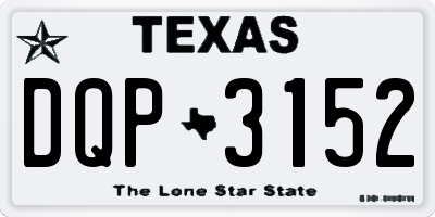 TX license plate DQP3152