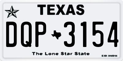 TX license plate DQP3154