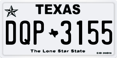 TX license plate DQP3155