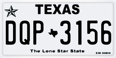 TX license plate DQP3156