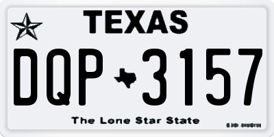 TX license plate DQP3157