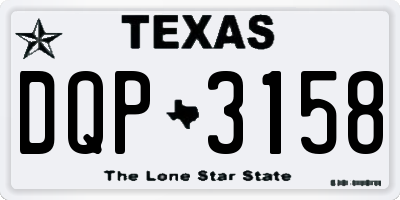 TX license plate DQP3158