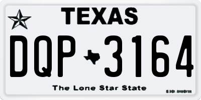TX license plate DQP3164