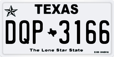TX license plate DQP3166