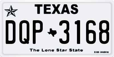 TX license plate DQP3168