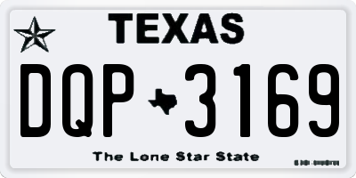 TX license plate DQP3169