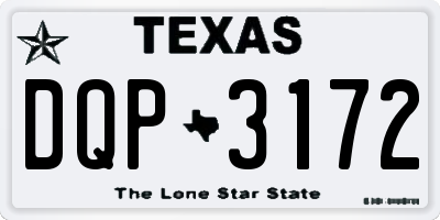 TX license plate DQP3172