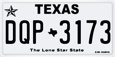 TX license plate DQP3173