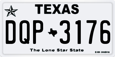 TX license plate DQP3176
