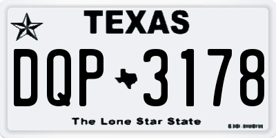 TX license plate DQP3178