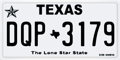 TX license plate DQP3179
