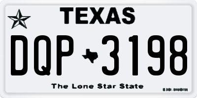 TX license plate DQP3198