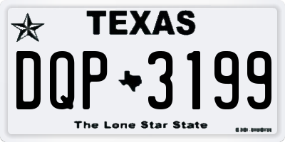 TX license plate DQP3199