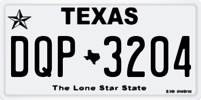 TX license plate DQP3204