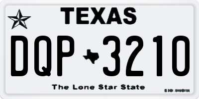 TX license plate DQP3210