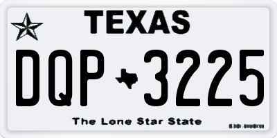 TX license plate DQP3225