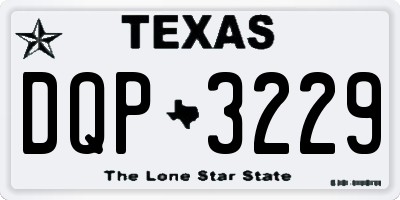 TX license plate DQP3229