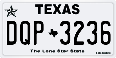 TX license plate DQP3236