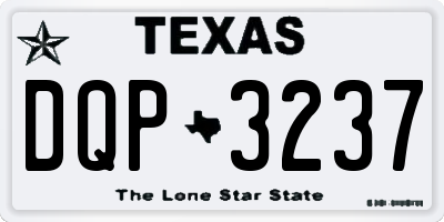 TX license plate DQP3237