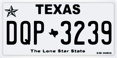 TX license plate DQP3239