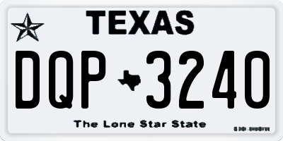 TX license plate DQP3240