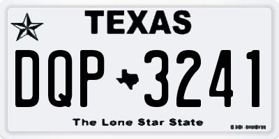 TX license plate DQP3241