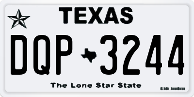 TX license plate DQP3244