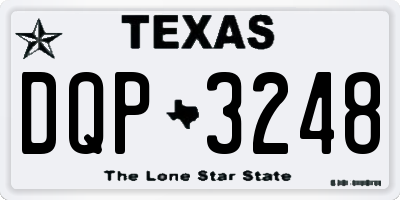 TX license plate DQP3248