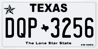 TX license plate DQP3256