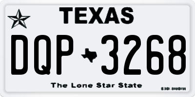 TX license plate DQP3268