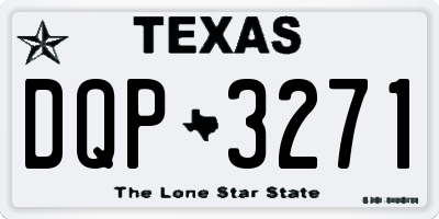 TX license plate DQP3271