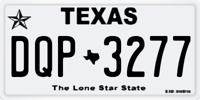 TX license plate DQP3277