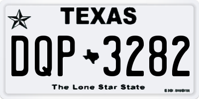 TX license plate DQP3282